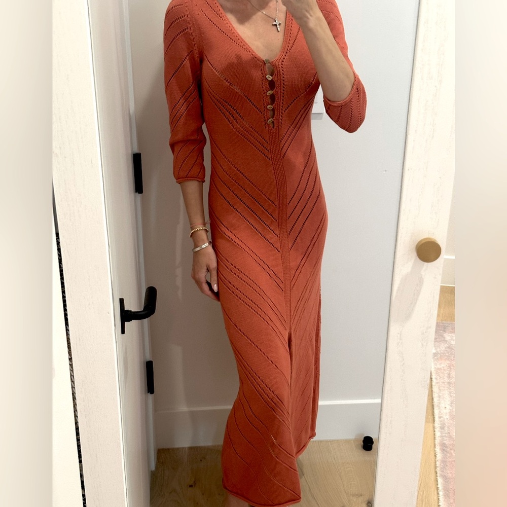 Elegant Coral Dress/ cult Gaia